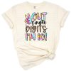 Cartoon peace sign hand with groovy text and colorful accents for a 10th birthday celebration.