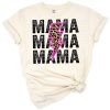 Stacked pink mama text with cheetah and leopard prints and a neon lightning bolt accent.