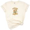 A bright retro floral design with groovy flower shapes and vintage colors.