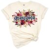 A pretty floral design with watercolor flowers spelling out grandma.