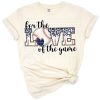 Love baseball text in leopard print navy blue with a baseball graphic.