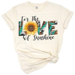 A cheerful arrangement of sunflowers blended with leopard spots and cowhide patterns in a retro summer style.
