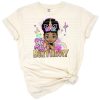 A playful unicorn girl with afro puff hair and a ponytail in birthday celebration style.
