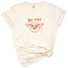 A vintage style eagle with groovy free spirit elements in retro colors.
