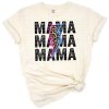 Stacked mama text with pink and blue neon lightning bolt, cheetah, and leopard print accents.