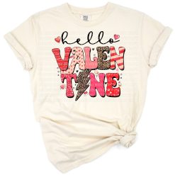 Groovy red retro Valentine’s Day heart with funky retro design elements