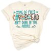 A bold, playful text design with a humorous cornbread quote in a fun, retro style.