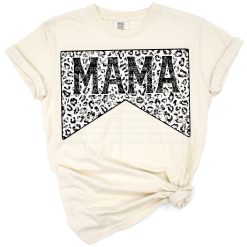 A mama western design with leopard grunge pattern and country girl style.