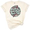 A retro leopard print design with bold racing and team support elements featuring a race wife theme.