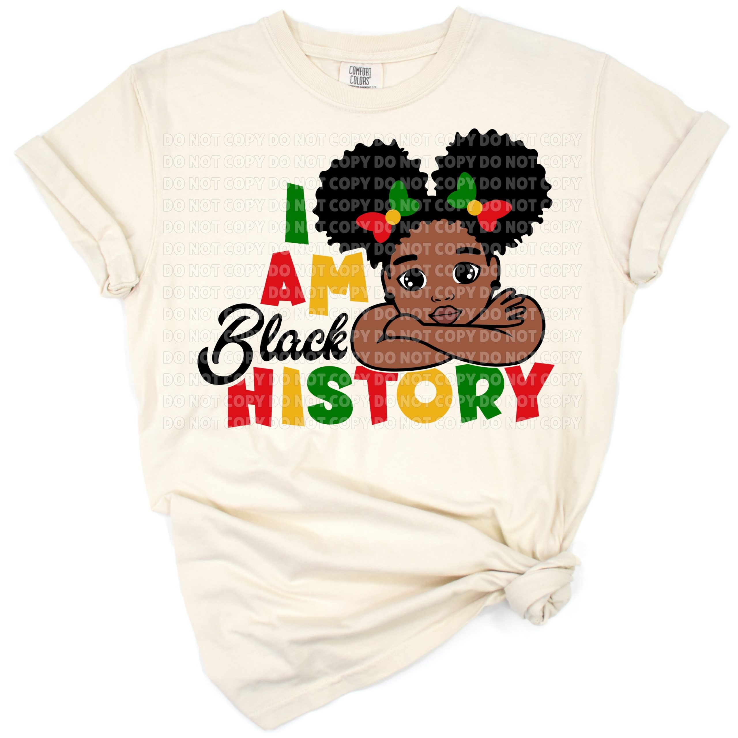 Illustration of an afro girl with empowering Black history and Juneteenth graphic elements.