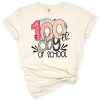 A colorful and festive 100 days of school design with happy children and playful numbers.