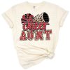 Red leopard print cheer poms and a megaphone with fun cheer aunt text