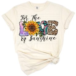 Artistic sunflower and sunshine design with leopard and cowhide pattern accents.