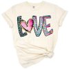 A romantic design with love letters and hearts in a playful Valentine theme.