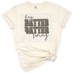 A baseball and bat design with leopard print and playful love baseball text.