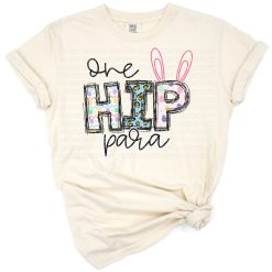 A cheerful Easter bunny with glasses and spring accents for paraprofessionals.