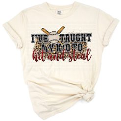 A playful text design with a baseball and bat that humorously celebrates youth sports.