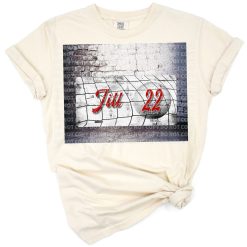 A distressed volleyball design styled like a classic license plate.
