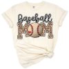 A retro-style baseball mom graphic featuring a glove, bat, and playful type.
