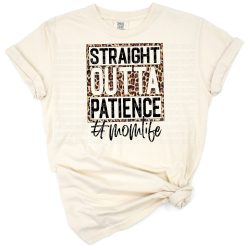 A retro leopard print design with sunflowers, funny mom lettering, and playful accents.