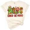 Illustration of festive coffee cups inspired by Mexican Cinco de Mayo celebration.
