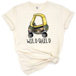 A playful camouflage car illustration designed for children.