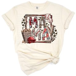 Retro style baseball mom text with grunge effects and sporty accents.