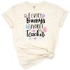 A cheerful Easter bunny holding a sign for teachers with colorful spring accents and school elements.