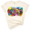 A colorful rainbow heart with puzzle pieces symbolizing autism awareness and acceptance.