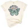 A retro western butterfly with boho flowers and vintage wild and free styling.