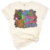 A playful pineapple in tie dye colors with a fun summer style.