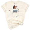 A light blue leopard print baseball with decorative mom text.