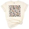 A seamless pattern featuring baseballs and leopard spots in a stylish repeating design.