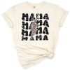 A lightning bolt with leopard and cheetah print featuring the word mama in a bold, boho style.