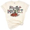 A colorful floral arrangement with a leopard print butterfly and inspirational text.