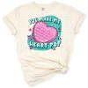 A colorful pop it heart with playful Valentine’s Day design for kids.