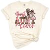 Western cowgirl inspired design featuring 'Best Aunt Ever' with floral and country accents.