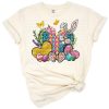 A heart-shaped design with Easter and western boho motifs.