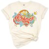 Psychedelic retro and vintage shine design with bold, vibrant colors and groovy elements.