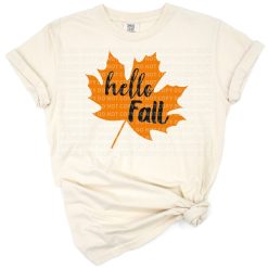 Illustration of autumn maple leaves with fall colors.