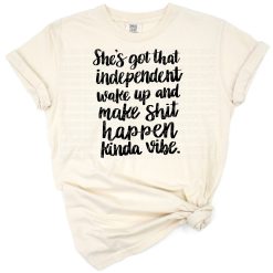 Illustration of a confident woman with a crown and inspirational empowering text.