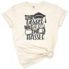A retro distressed graduation cap and tassel artwork with bold motivational text.