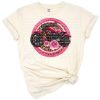 A hand drawn chopper motorcycle decorated with pink roses and floral accents.