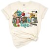 A western teacher life design with a cowgirl motif and classroom elements.