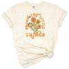 Retro vintage text reading enjoy the little things in colorful typography.