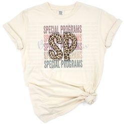 Stacked cheetah and leopard print lettering with back to school elements.