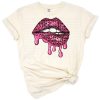 Illustration of lips with pink leopard print in a western-inspired style.