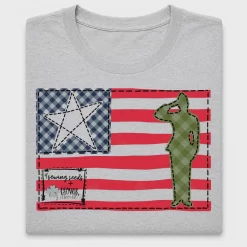 Patriotic Soldier Salute American Flag DTF Transfer