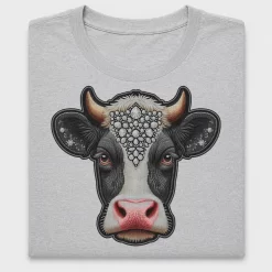 Rhinestone Cow Face DTF Transfer