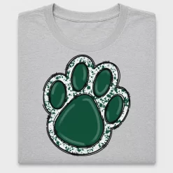 Green Paw Print DTF Transfer